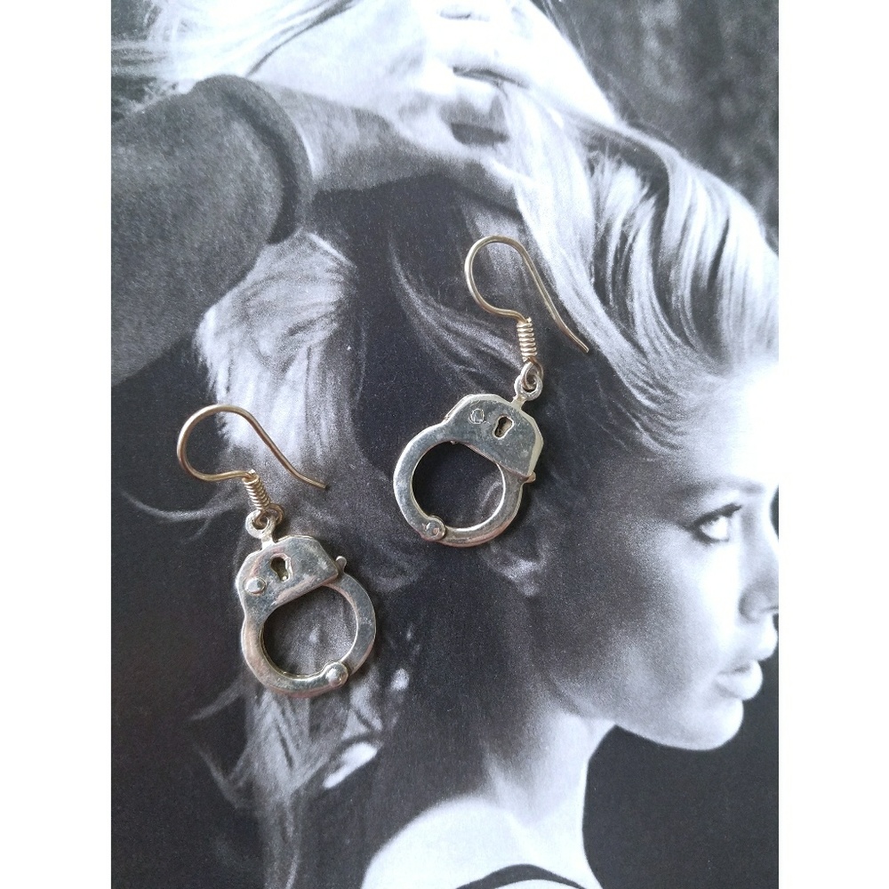 Sterling Handcuff Earrings